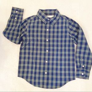 JANIE AND JACK PLAID BUTTON DOWN SHIRT SIZE 4. NWT.